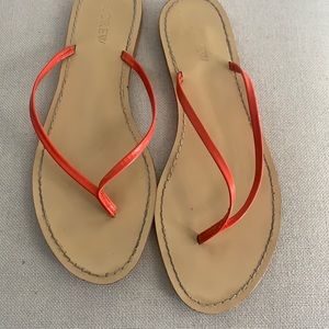 J.CREW Capri leather flip flops